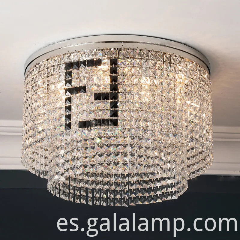 Luz de techo LED de cristal moderno elegante para interiores elegantes